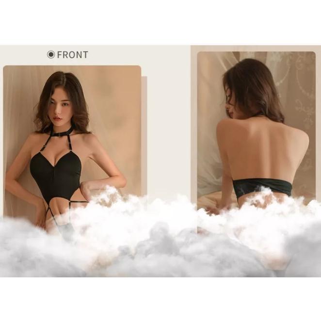 NEW SKA361 Sexy Teddies Lingerie One Piece Model Costume Bikini Neck Tie - Lingerie Tali Tipis Trans