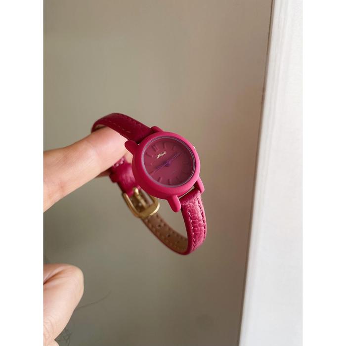 Jam Tangan Wanita Simple temperament Small exquisite small dial Dopamine color women's watch