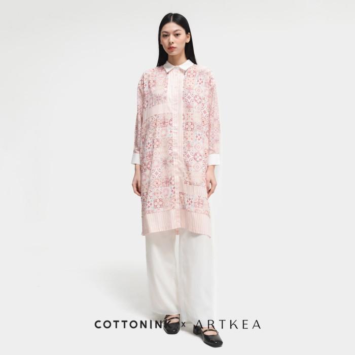 COTTONINK x Artkea - Dress Wanita Pink Jossen