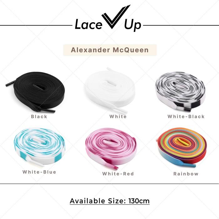 Tali Sepatu Alexander Mcqueen 12Mm Flat Laces - Original Basic Color