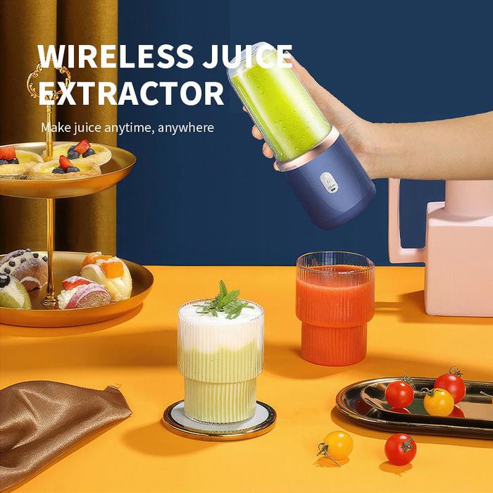 Blender buah portabel multifungsi Pembuat jus mini dengan 6 bilah Blender jus buah USB yang dapat di