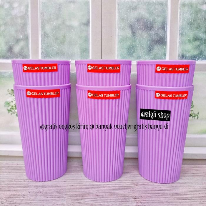 1LUSIN ATAU 12 PCS GELAS BAMBU PLASTIK TEBAL DAN BERKUALITAS