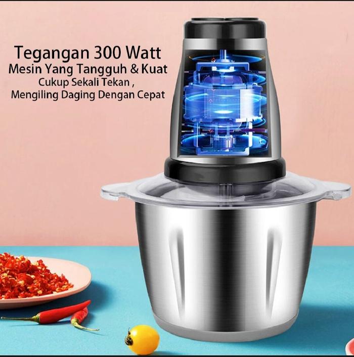 Blender Daging Stainless 2 Liter Meet Grinder Stainless Blender elektrik Blender Chopper