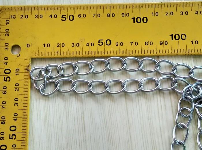 Rantai Besi lebar 10 mm warna silver