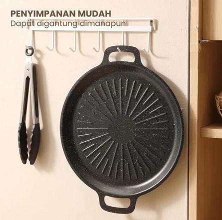 Wajan Grill Pan Anti Lengket Grill Pan BBQ Grill Pan Serbaguna Anti Lengket Grill Pan DAIMURA