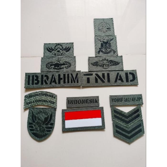 TOP !!! PATCH LASER BAJU PDL PAPAN NAMA LASER BAJU PDL