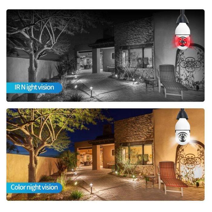 【Bisa dikirim hari ini】V360 PRO CCTV Kamera IP Kamera CCTV Bulb HD 8MP Wifi Lampu 360 PTZ Anti Air C