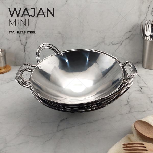 Wajan MINI katel bar stainless steel tebal WAJAN MINI piring saji prasmanan cekung