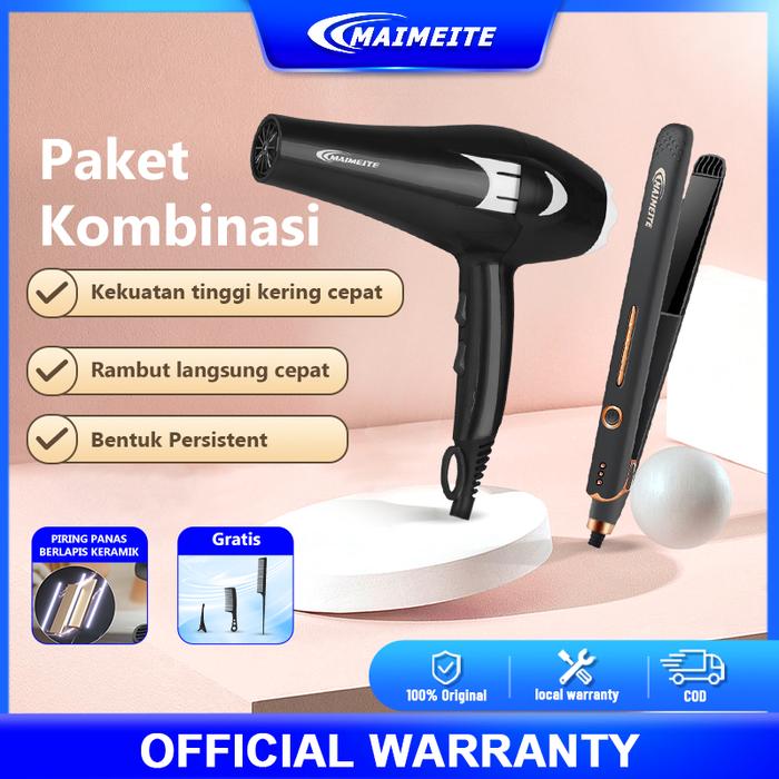 MAIMEITE Catokan Rambut Hair Straightener 2in1 Catok Keriting Lurus Keratin Ceramic