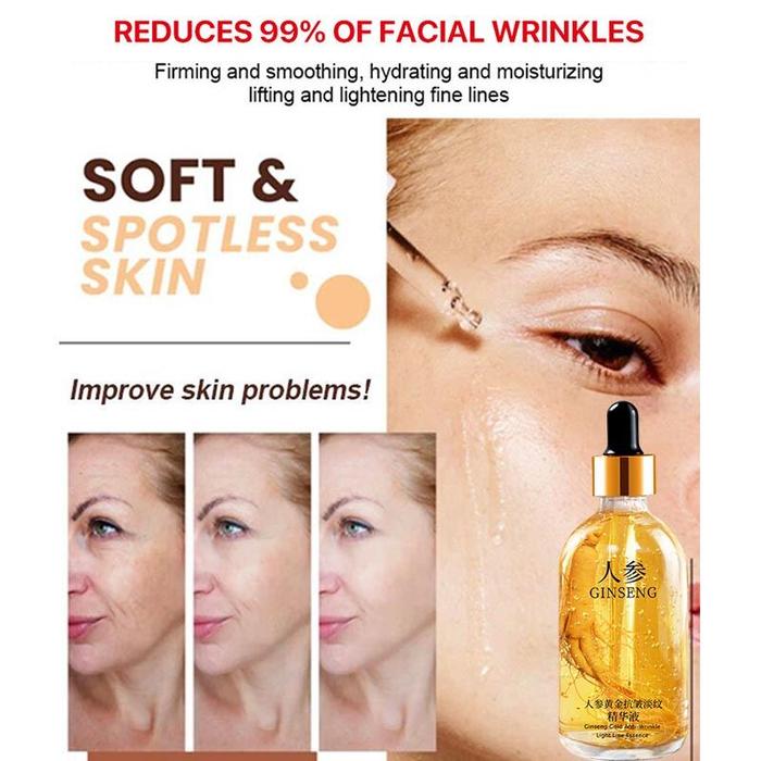 Ginseng Serum Ginseng Gold Peptide Anti wrinkle Facial Essential Oil 100ml Esensi Anti Kerut Ginseng