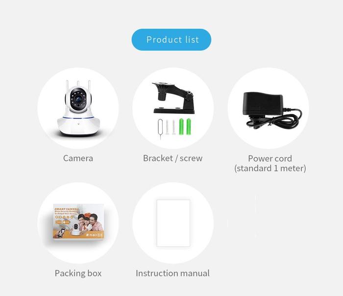 CCTV V380 3 Antena Wireless Smart Camera HD 1080P 2 MP Auto Tracking Camera Q5YS V380 Pro