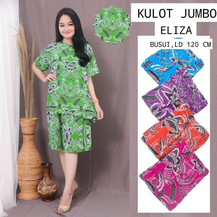 SETELAN KULOT JUMBO ELIZA / GRIYA BATIK SENJA / BUSUI / BATIK PEKALONGAN / DASTER MURAH / DASTER WAN