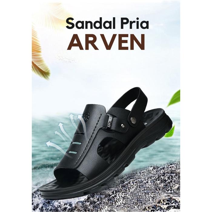 SANDAL PRIA ARVEN || SANDAL KULIT PRIA BERKUALITAS