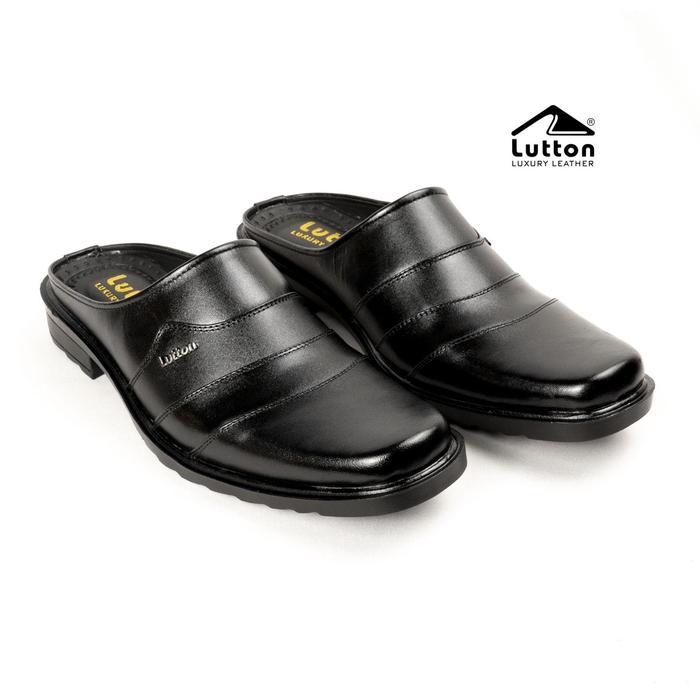 LUTTON - SEPATU SLOP BUSTONG PRIA KULIT ASLI STARIA BERKUALITAS