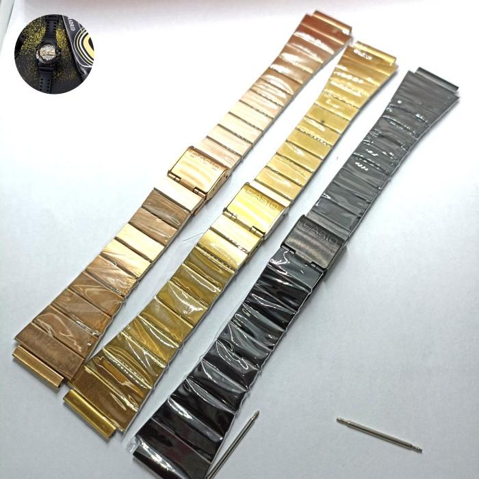 Bracelet Tali Jam Tangan Casio AE1000 AE 1200 W217 W218H F91 Rantai Stainless steel Ukuran 18mm