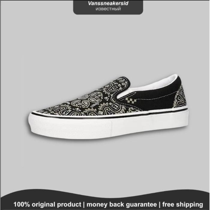 VANS SLIP ON PRO SKATE X BAKER BANDANA BLACK BNIB ORIGINAL BERKUALITAS