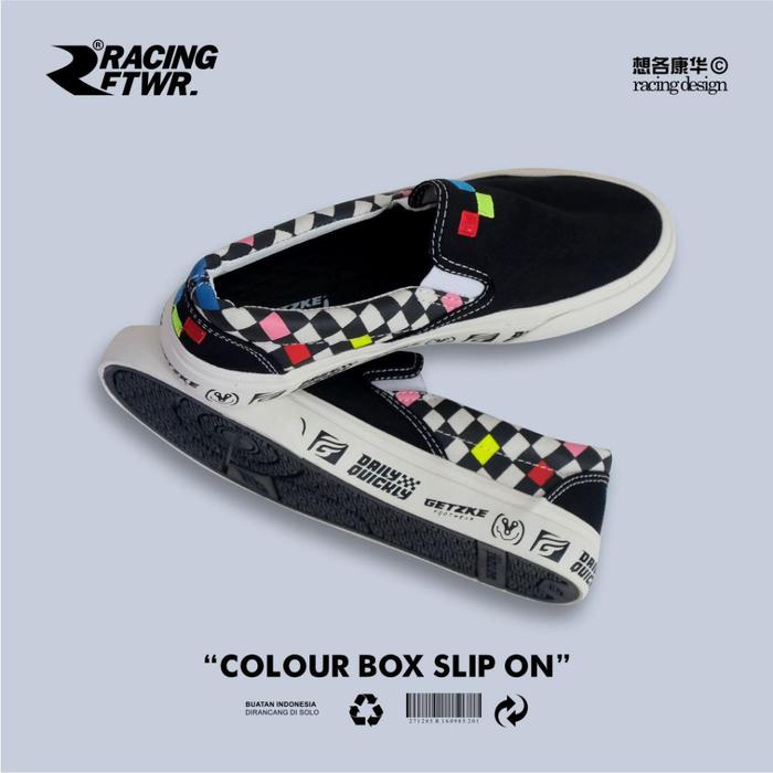 RACERTEES SEPATU SLIP ON X GETZKE "COLOUR BOX" BERKUALITAS