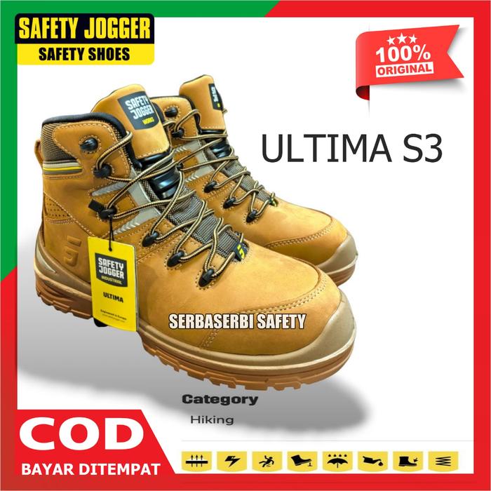 SEPATU SAFETY JOGGER ULTIMA S3 HRO SRC ESD ORIGINAL SAFETY SHOES JOGGER STOCK TERBARU BERKUALITAS