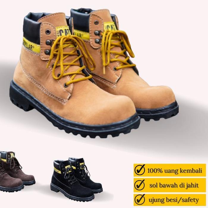 ♘ SEPATU PRIA ORIGINAL 100% CATERPILLAR SBY PRIA BOOTS ORIGINAL KASUAL CASUAL BOOTS KULIT SUEDE HIKI