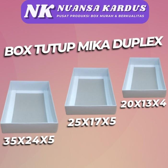 Box Dus Duplex Kotak Putih Tutup Mika | Box Dus Kemasan Pudding | Box Dus Kemasan Hampers | Box Dus