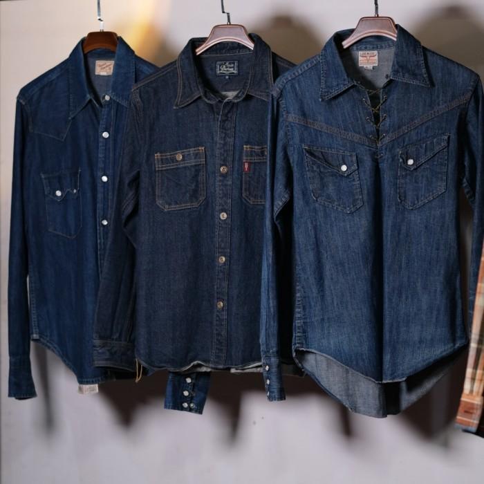 Denim Western Workshirt Studio D'artisan and Joe Mccoy Original Japan