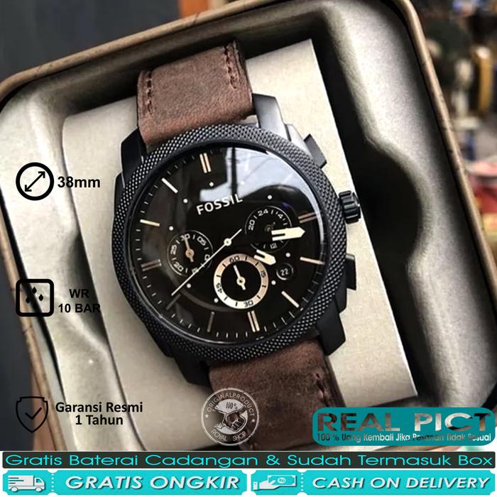 Fossil 4656 / Jam Tangan Fossil Pria Chrono Tali Kulit Model Terbaru