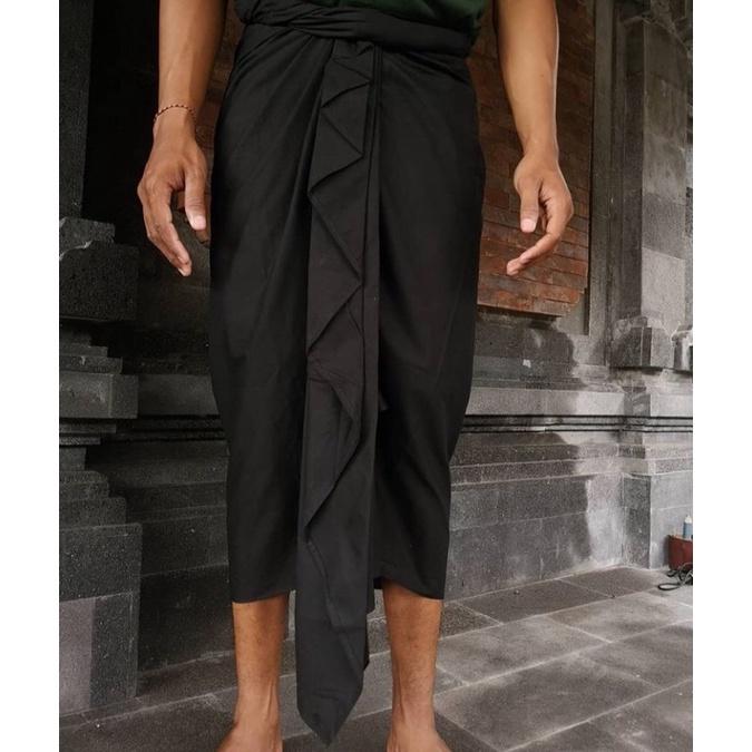 Promo Terbaru! Kamen Polos 1/2 Jadi Jumbo Katun Warna Hitam Putih Kuning Baru