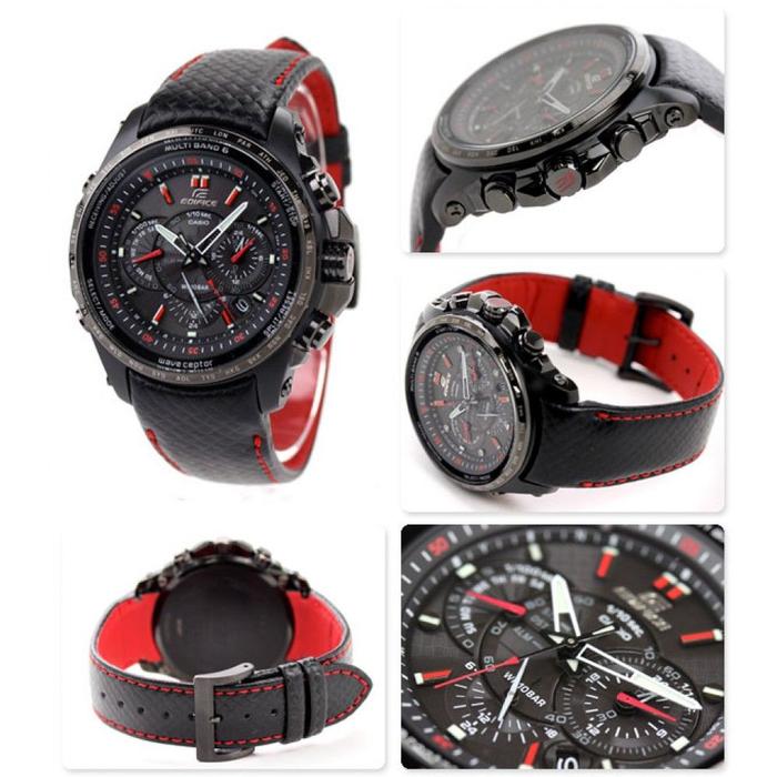 Jam Tangan Pria Casio Edifice EQW-M710 L Black Red 710 Original BM (Black Market Non Garansi)