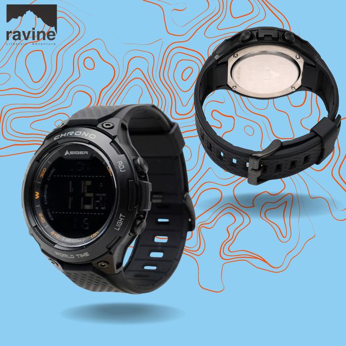 EIGER JAM TANGAN HELICON ORIGINAL WATCH - BLACK