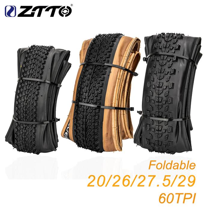 ZTTO Bicycle Foldable Tires Mountain Bike 60TPI Puncture Resistant Tires 20 26 27.5 29 Cross Country