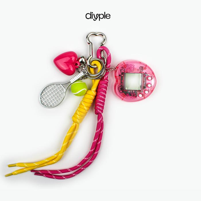 Diyple [Gacha Love] Keychain/ Gantungan Kunci Tamagochi/ Gantungan Tas Pink & Kuning Trinket Promo!