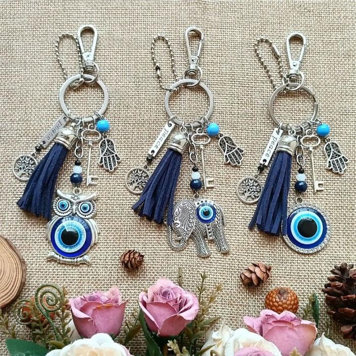 Gantungan Kunci Evil Eye Nazar Boncugu Bag Charm Mata Biru Bagcharm Khas Turki Oleh Oleh Turkiye Pro