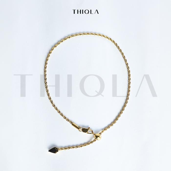 THIQLA - Gelang Kaki Dewasa Jumbo HURRIYAH - Gelang Kaki Tali Tambang Emas mirip Gelang Kaki Cewek E