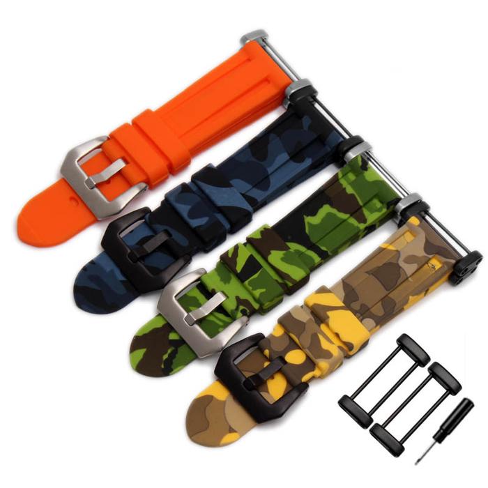 Aksesoris Jam Tangan Waterproof Rubber Watchband Fit Suunto ESSENTIAL CORE Expedition Series 24mm Ou