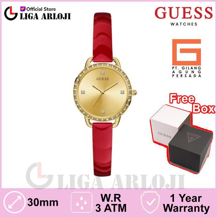 GUESS WATCHES GW0437L1 ORIGINAL BELLINI JAM TANGAN WANITA ANALOG RED