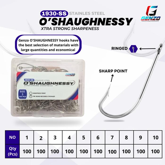 Kail Pancing Genzo O’SHAUGHNESSY 1930-SS Stainles Steel Xtra Sharpeness