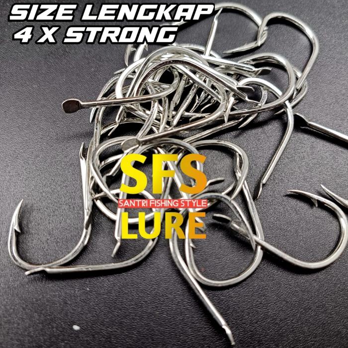 Kail Iseama Isi 30Pcs Kail Pancing Kail Assist Hok Kail Tahan Karat Kail Pancingan Kait Pancing Kail