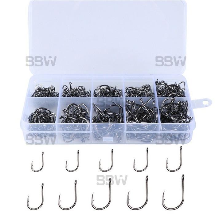 Kail pancing carbon 500pcs Kail Pancing Bahan Baja Karbon Kuat Untuk Air Tawar / Laut COD 500 Pcs Ka
