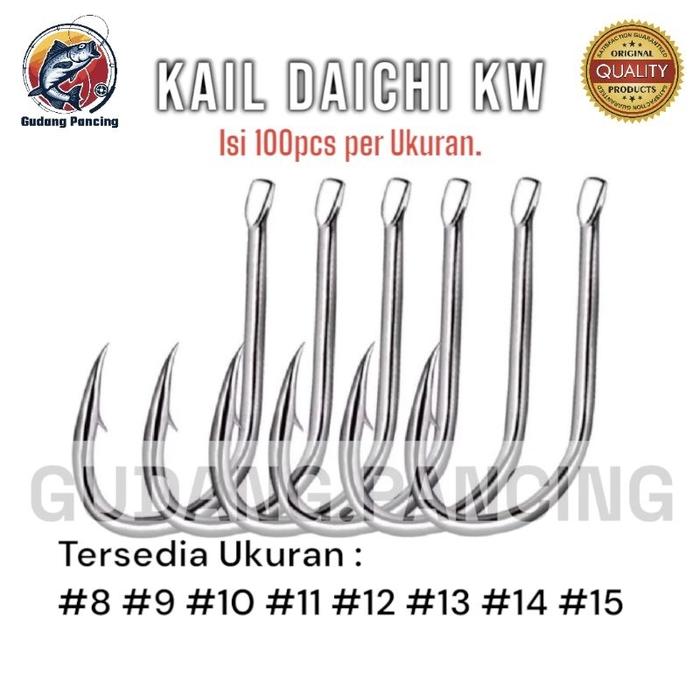 Kail pancing Daichi KW isi 100pcs cocok untuk membuat mata kail garong baronang dan mata kail metal 