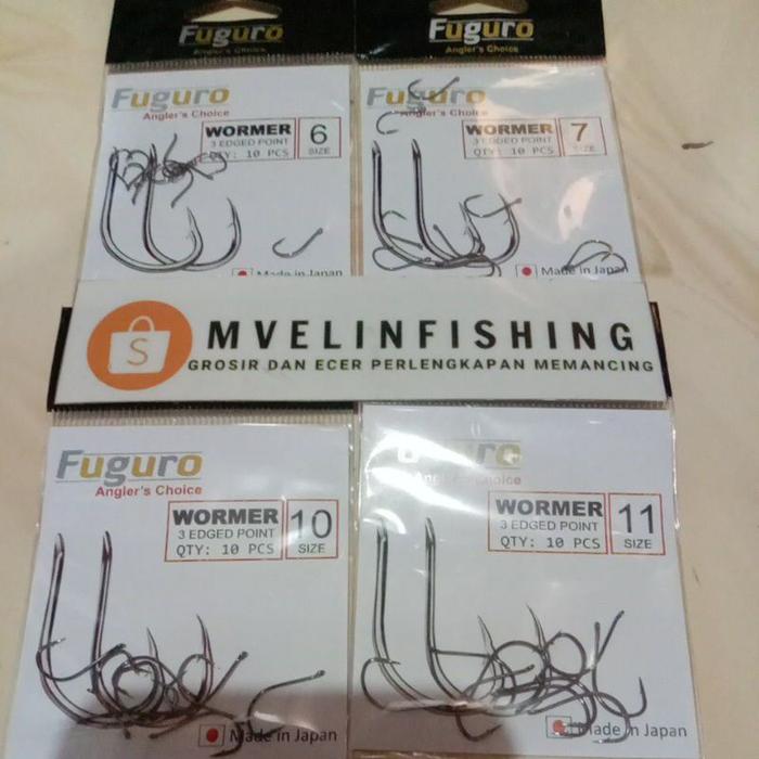 Kail Pancing Fuguro Wormer Jepang Isi 10 Pcs