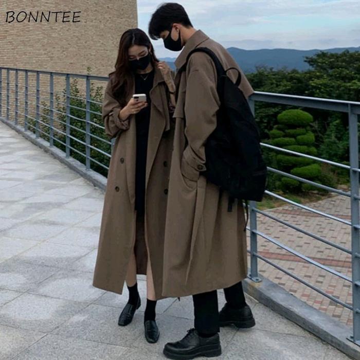 Jaket Jas Long Coat Pria/Wanita Katun Panjang Blazer Formal Custom Long Coat Pria/Wanita Tebal Korea