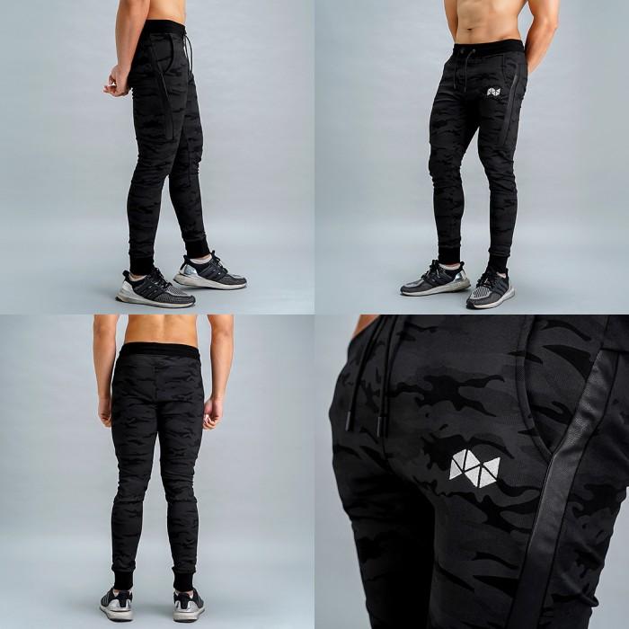 NEVERES Leather Stripe Jogger