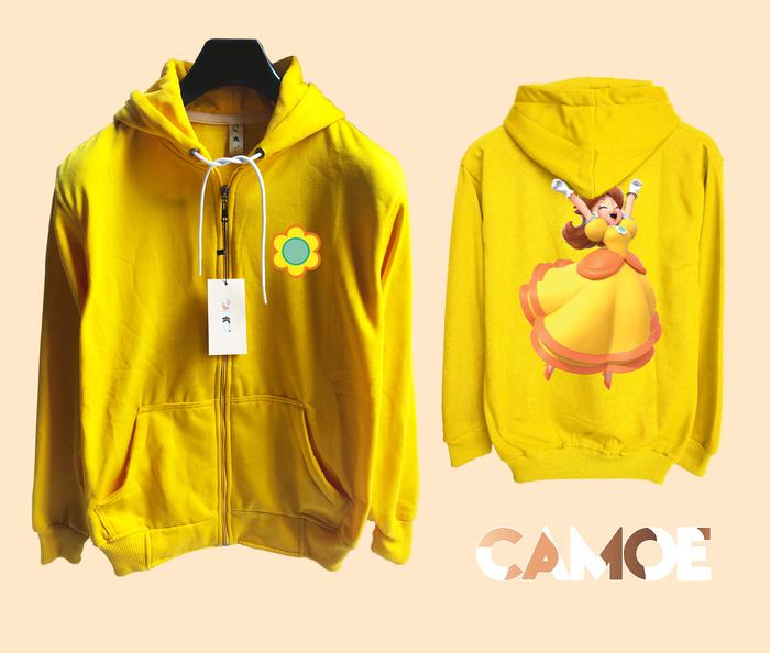 Jaket Hoodie Zipper Princess Daisy Super Mario Kart World Gaming
