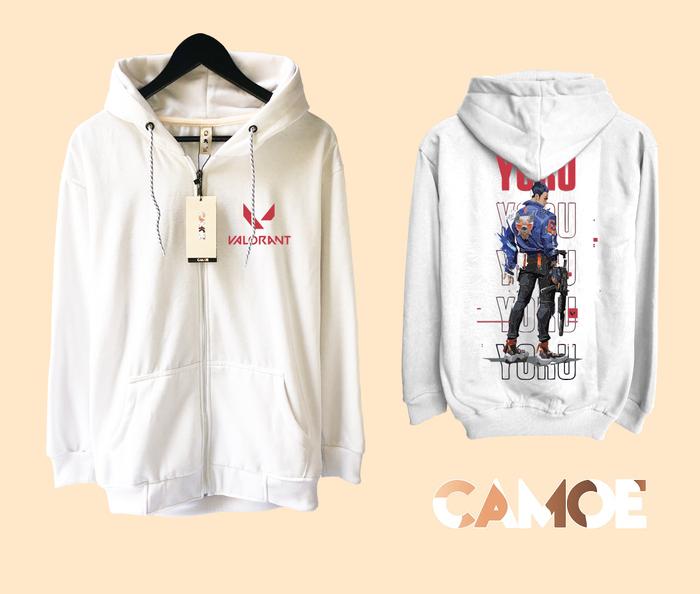 Jaket Hoodie Zipper Gaming Valorant Agent Yoru