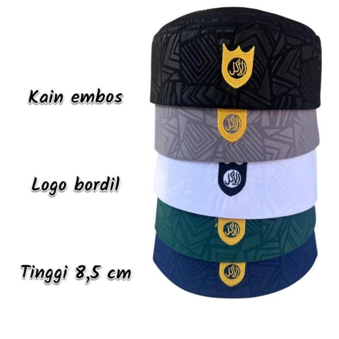 Peci UJE LOGO EMBOS ELEGANT TERBARU, Peci Uje Embos Dewasa, Peci Uje Logo Bahan Embos Dewasa, Kopiah