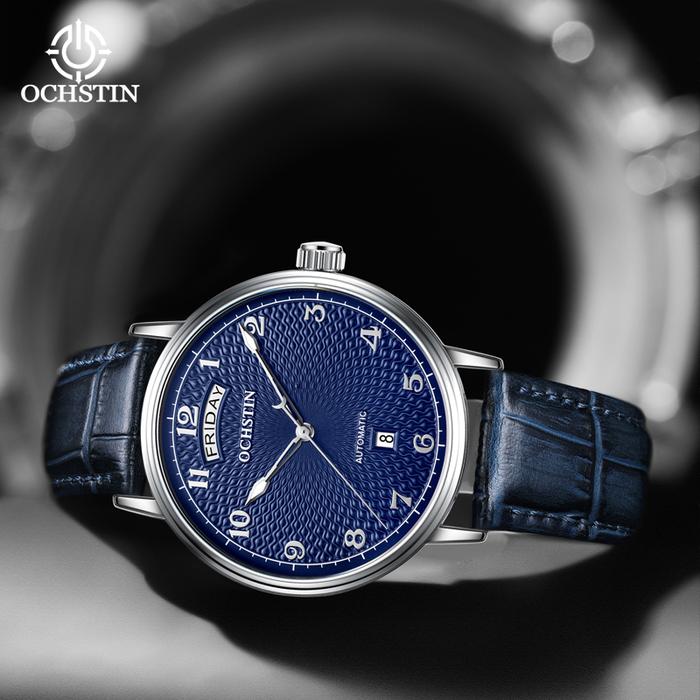 Jam Tangan Pria OCHSTIN Automatic Watches for Men Luxury Royal Blue Business Mechanical Sports Male 