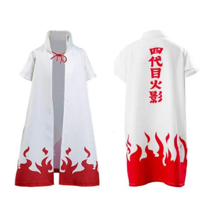ORIGINAL jubah anime cosplay Naruto hokage 7 Tali (non Zipper) putih merah oren