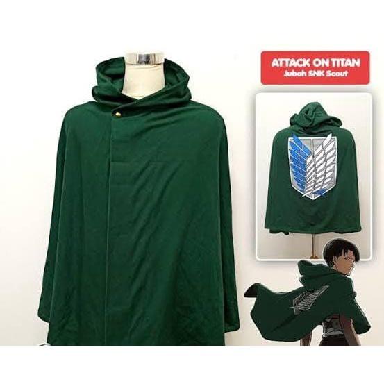 ORIGINAL ( GRATIS STICKER ) JUBAH ANIME ATTACK ON TITAN SHINGEKI NO KYOJIN ( SNK SCOUTING) JUBAH AOT