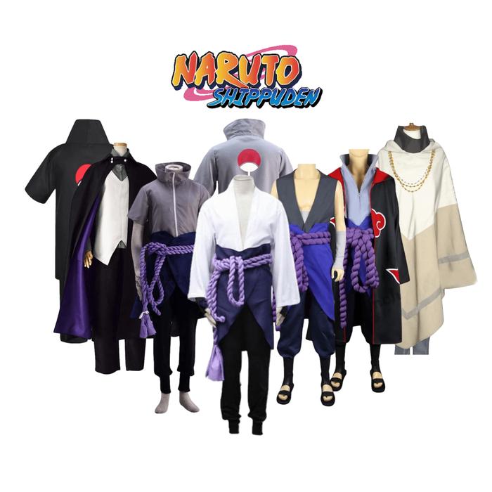 ORIGINAL Cosplay Kostum Jubah Baju Jaket Sasuke Uchiha Naruto