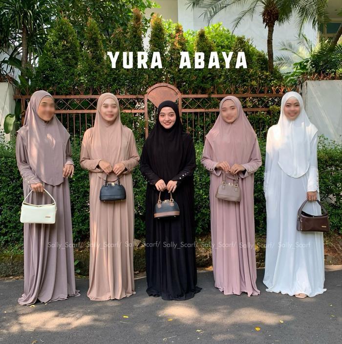 Muslim_id. - Yura Abaya set gamis plain daily by Sally Scarf